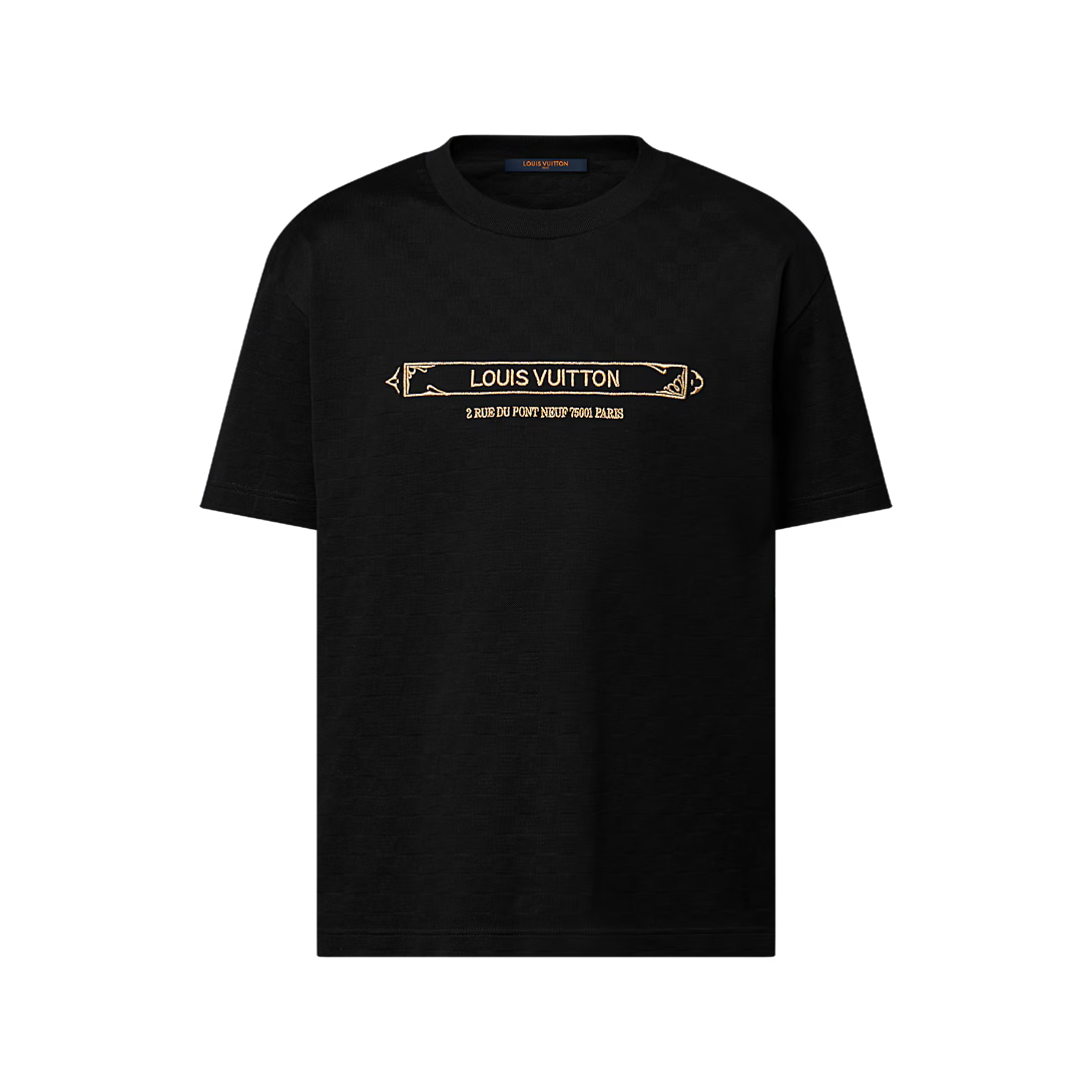 Embellished Damier Pique T-Shirt