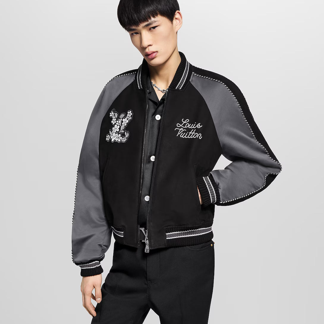 Embellished Mix Leather Blouson
