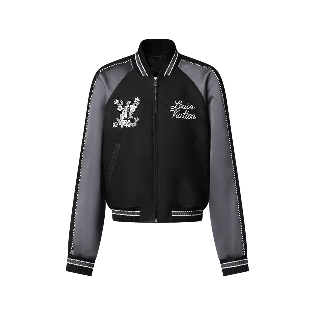 Embellished Mix Leather Blouson