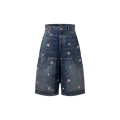 Embroidered Denim Workwear Shorts