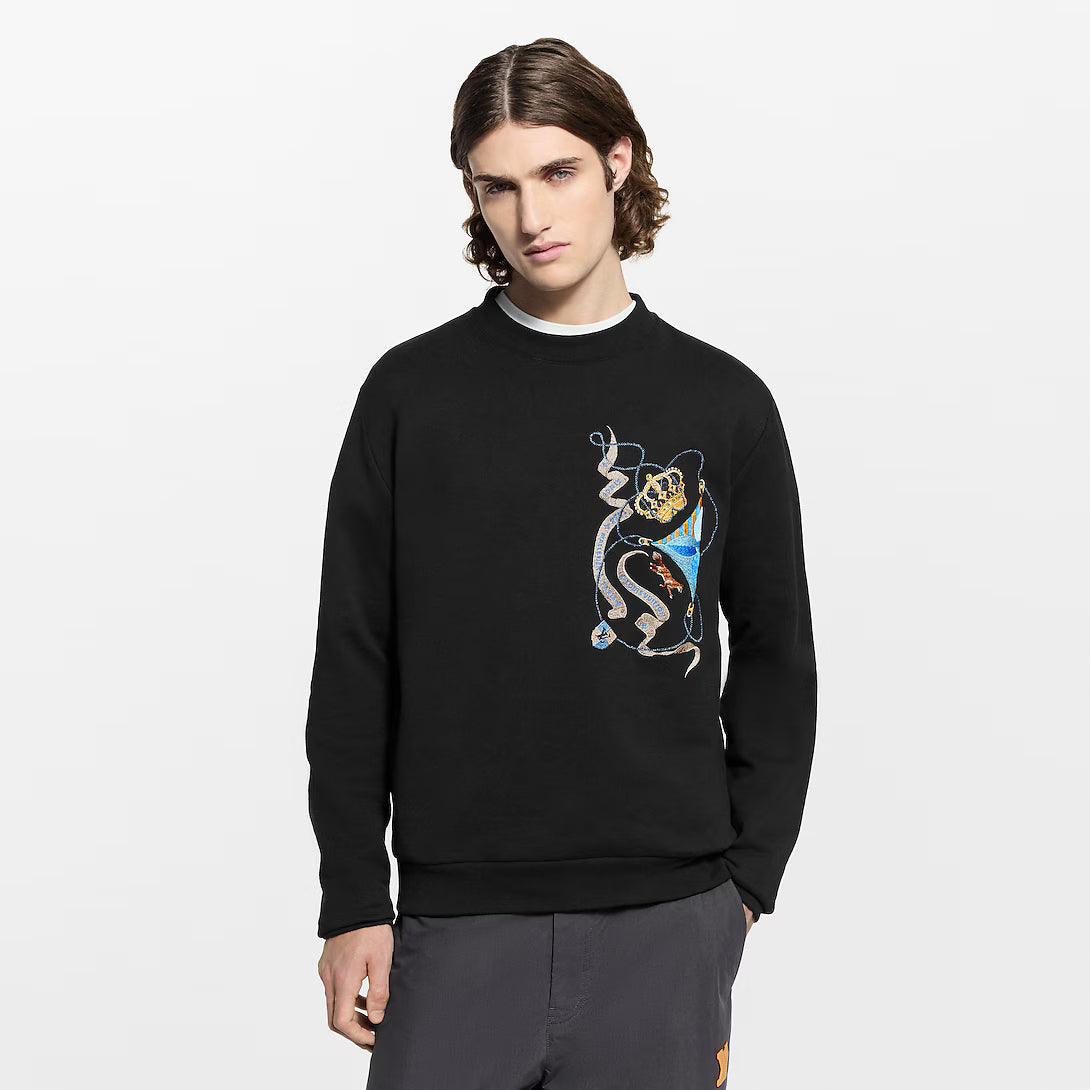 Embroidered Long-Sleeved Sweatshirt