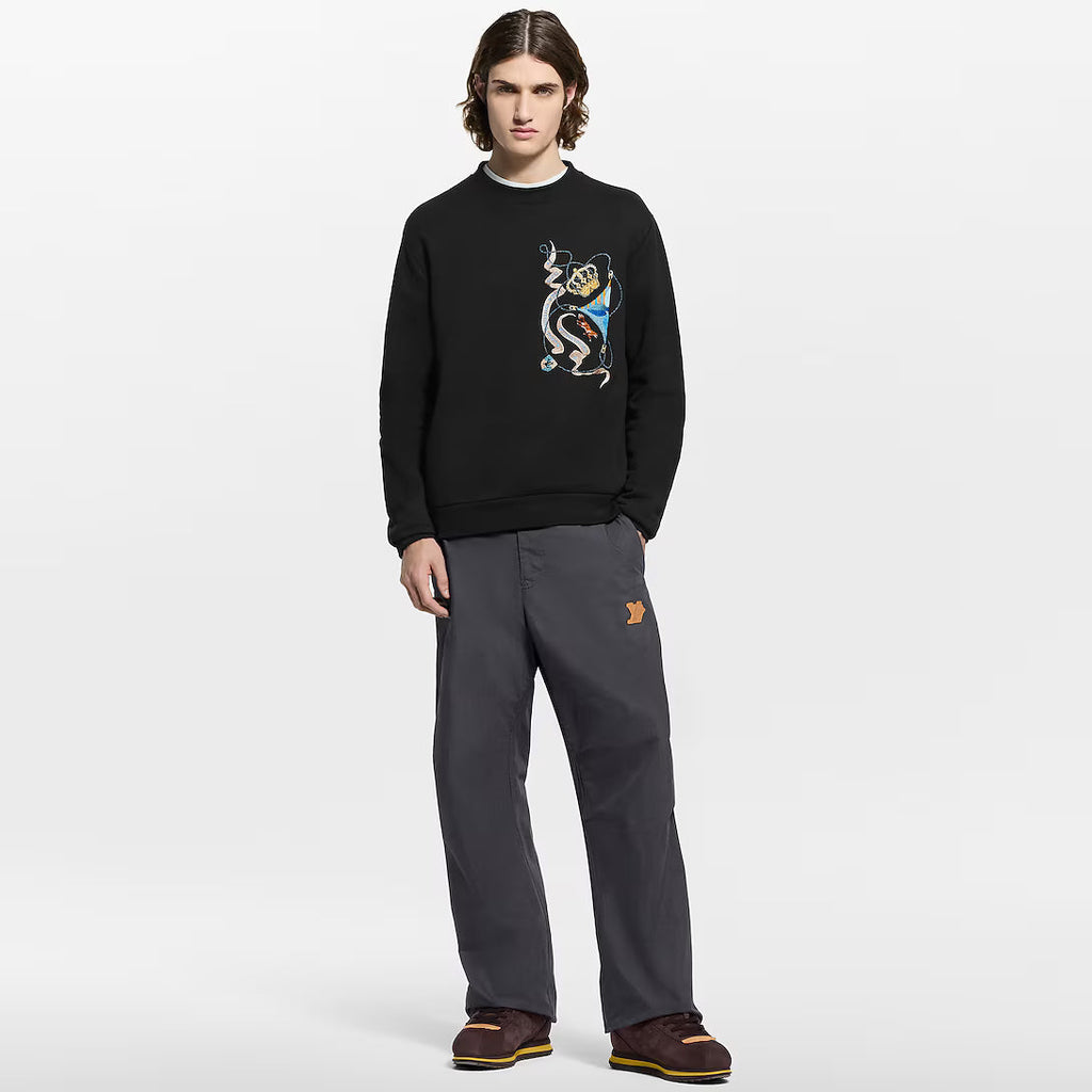 Embroidered Long-Sleeved Sweatshirt