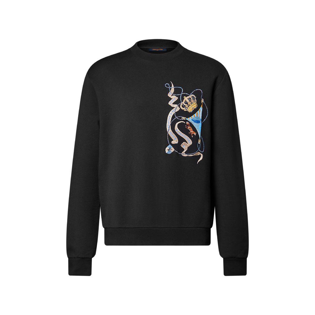 Embroidered Long-Sleeved Sweatshirt