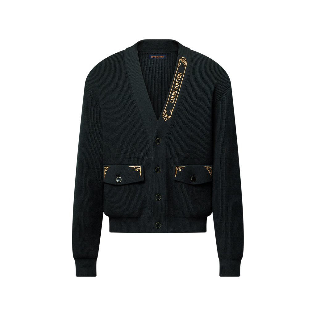 Embroidered Signature Cardigan