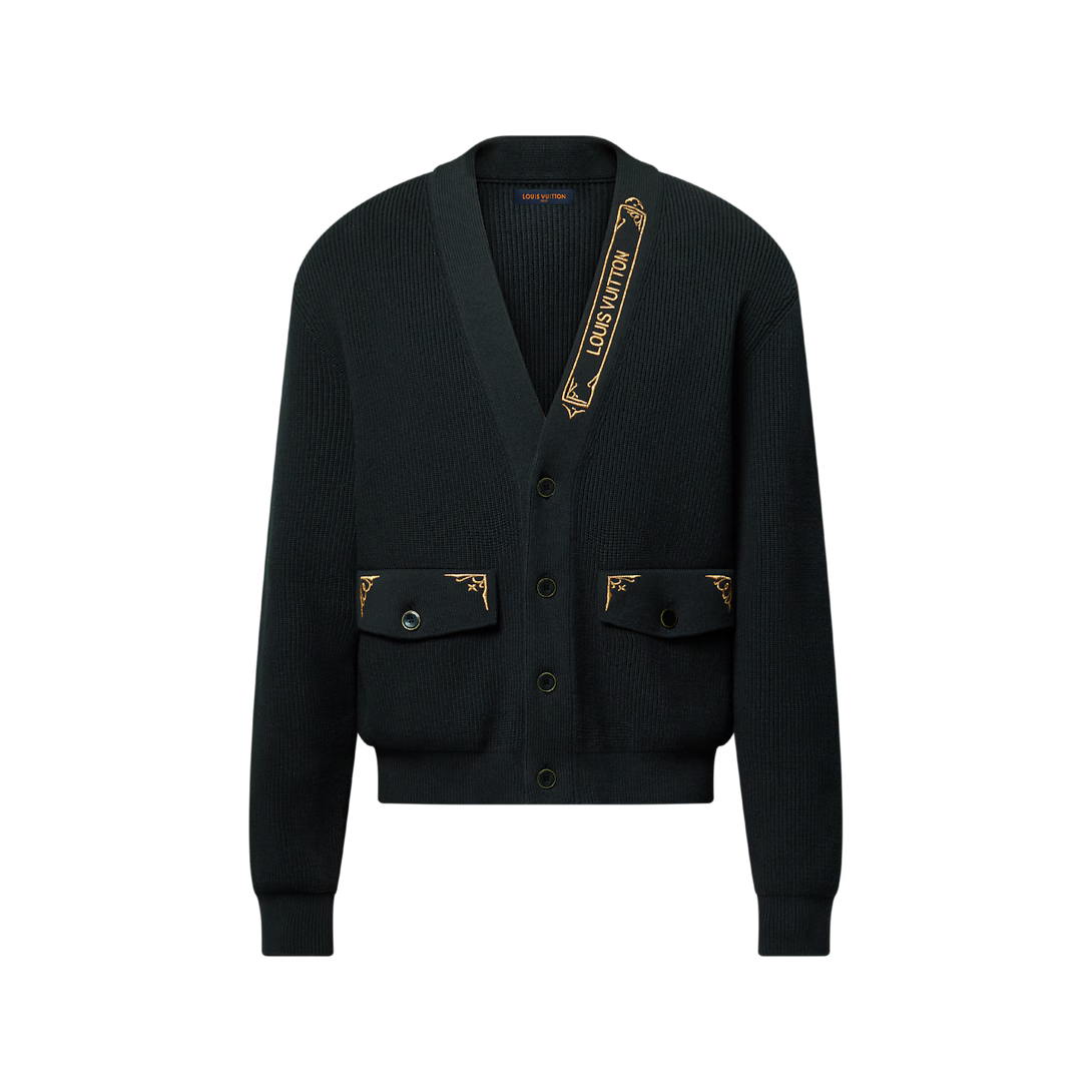 Embroidered Signature Cardigan
