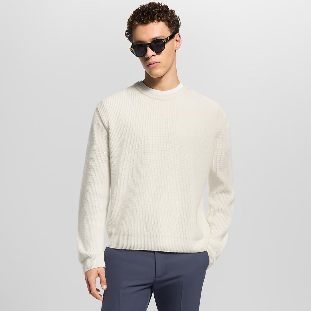 Embroidered Signature Cashmere Crewneck