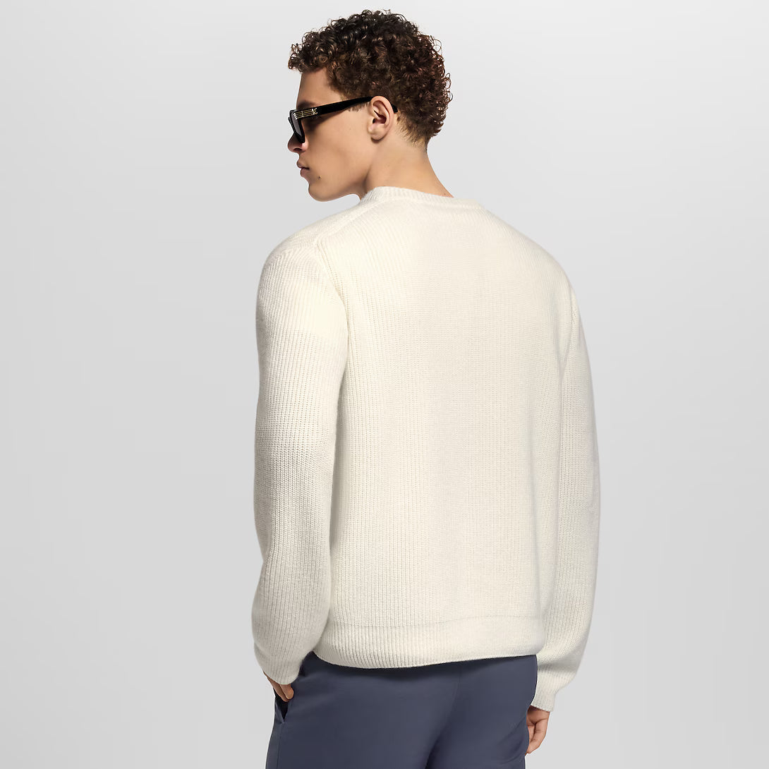 Embroidered Signature Cashmere Crewneck