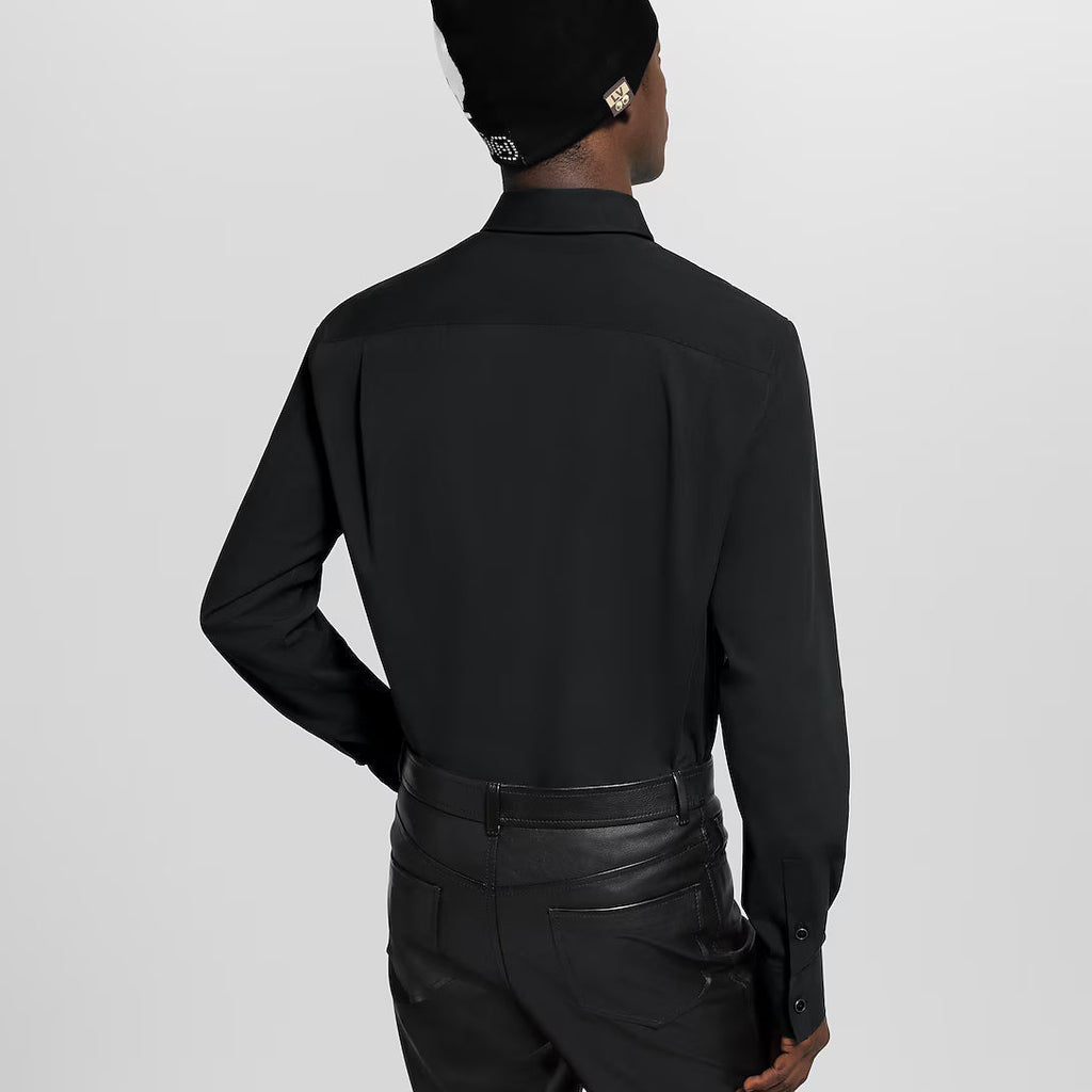 Embroidered Signature Long-Sleeved Shirt