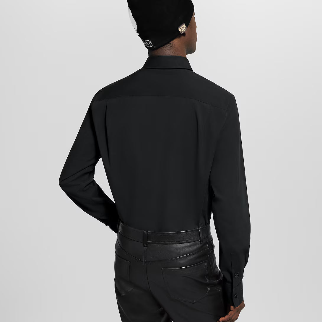 Embroidered Signature Long-Sleeved Shirt