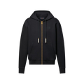 Embroidered Zipped Jersey Hoodie