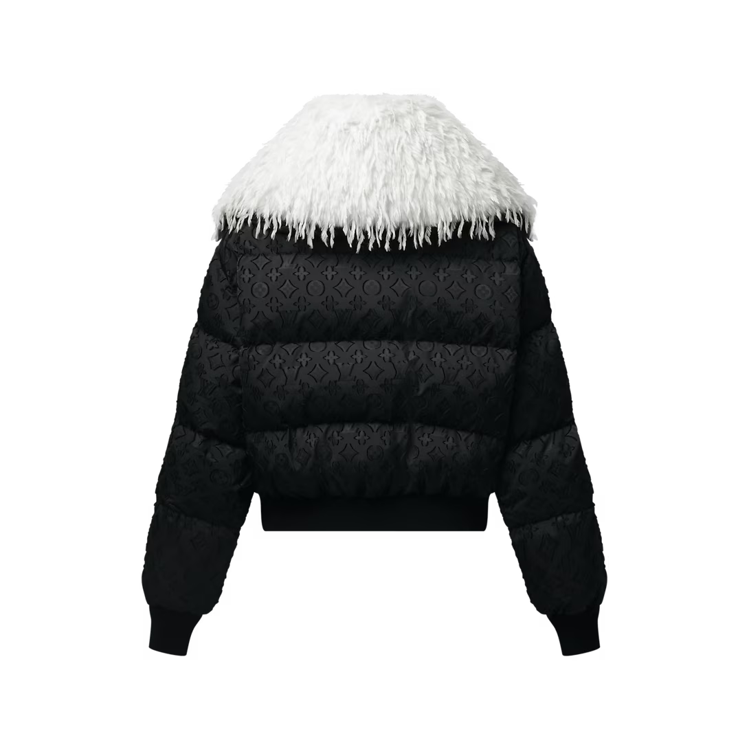 Feather Collar Puffer Jacket