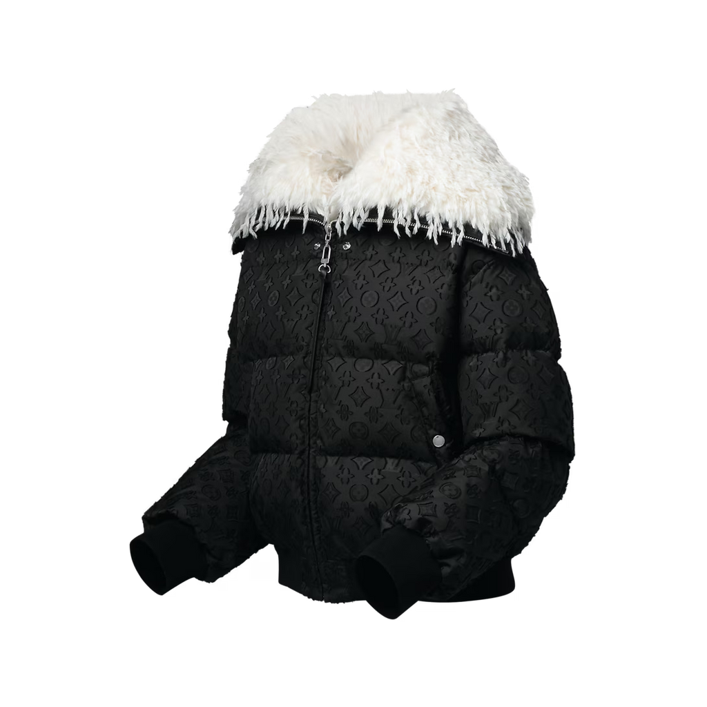 Feather Collar Puffer Jacket
