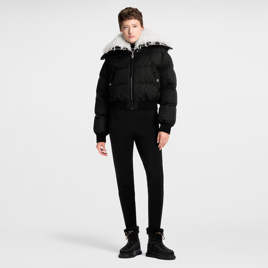 Feather Collar Puffer Jacket