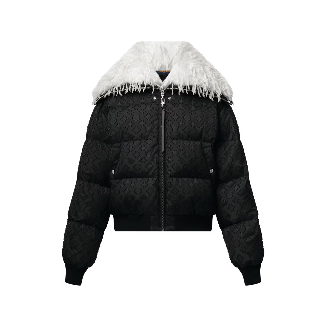 Feather Collar Puffer Jacket