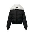 Feather Collar Puffer Jacket