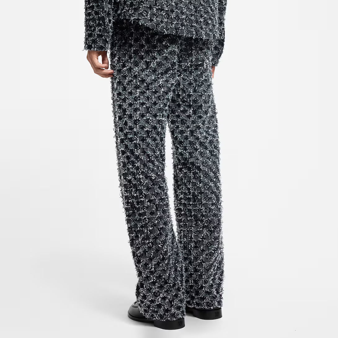 Flocked Monogram Denim Skate Pants