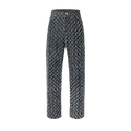 Flocked Monogram Denim Skate Pants