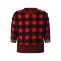 Graphic Check Knit Top