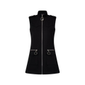 High Collar Zip-Up Dress