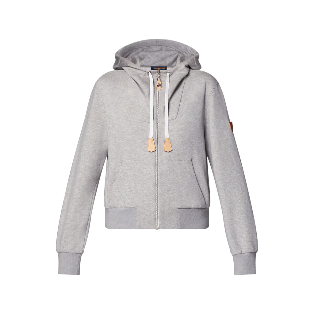 Leather Accent Hoodie