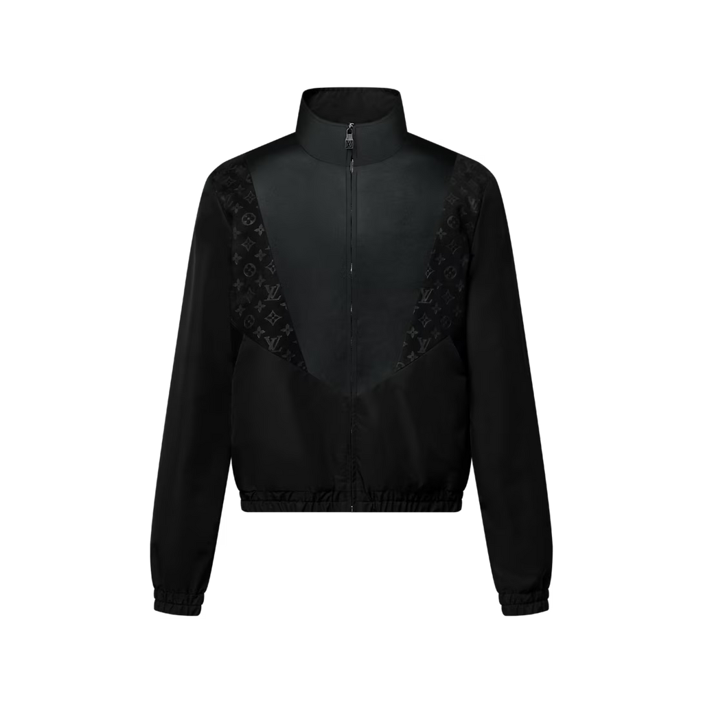Leather Mix Track Top