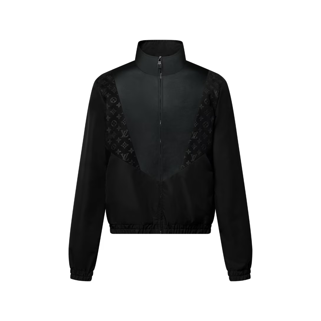 Leather Mix Track Top