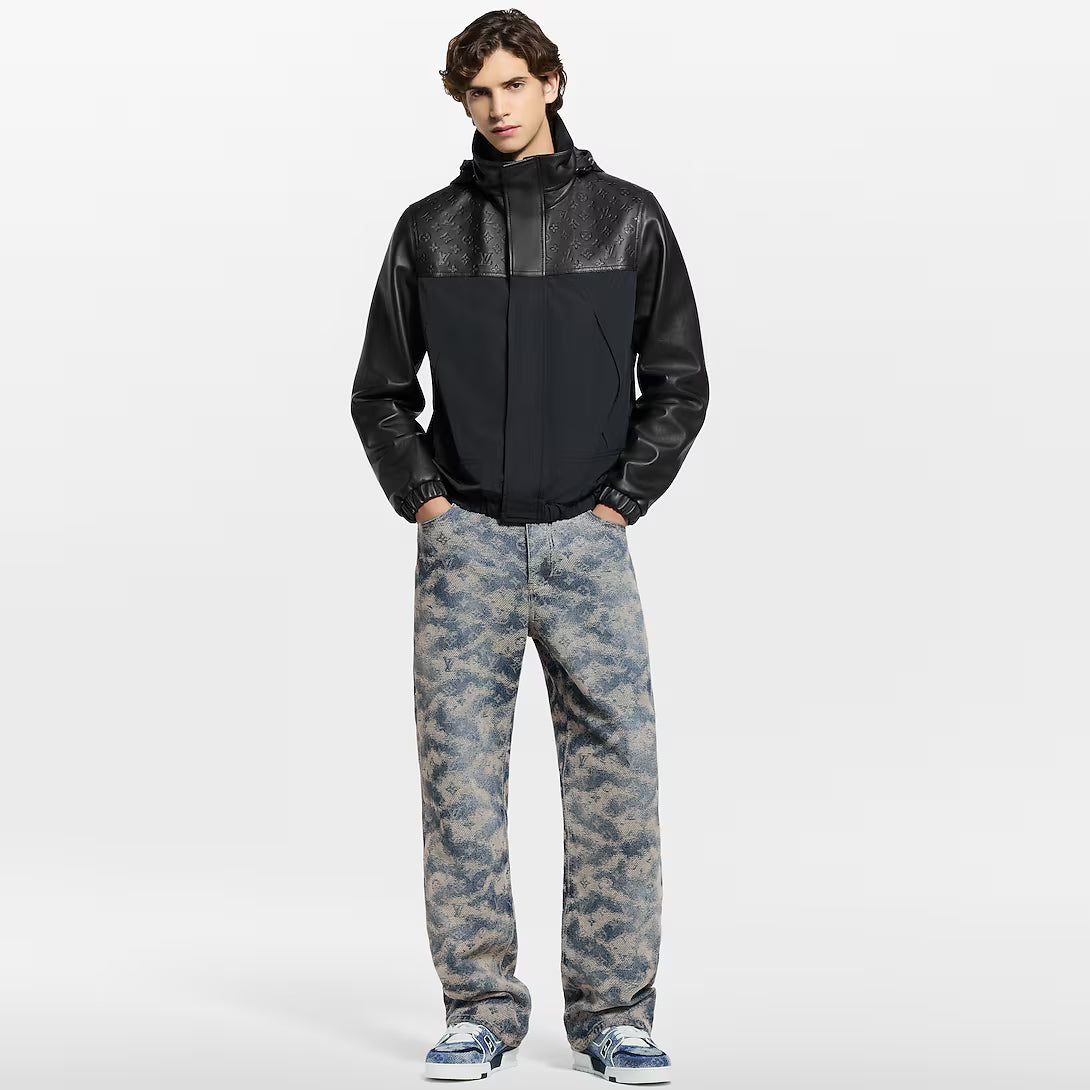 Leather Mix Windbreaker