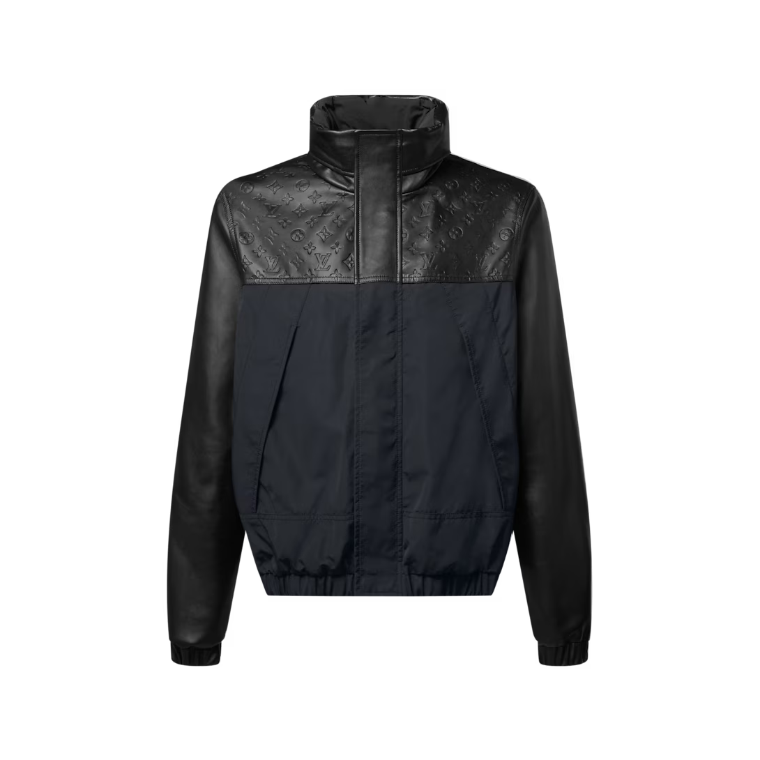 Leather Mix Windbreaker