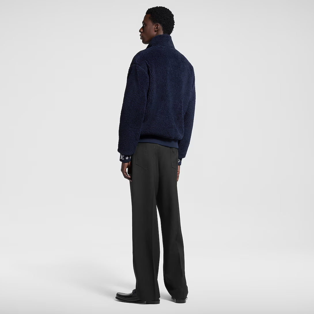 Leather Patch Fleece Blouson