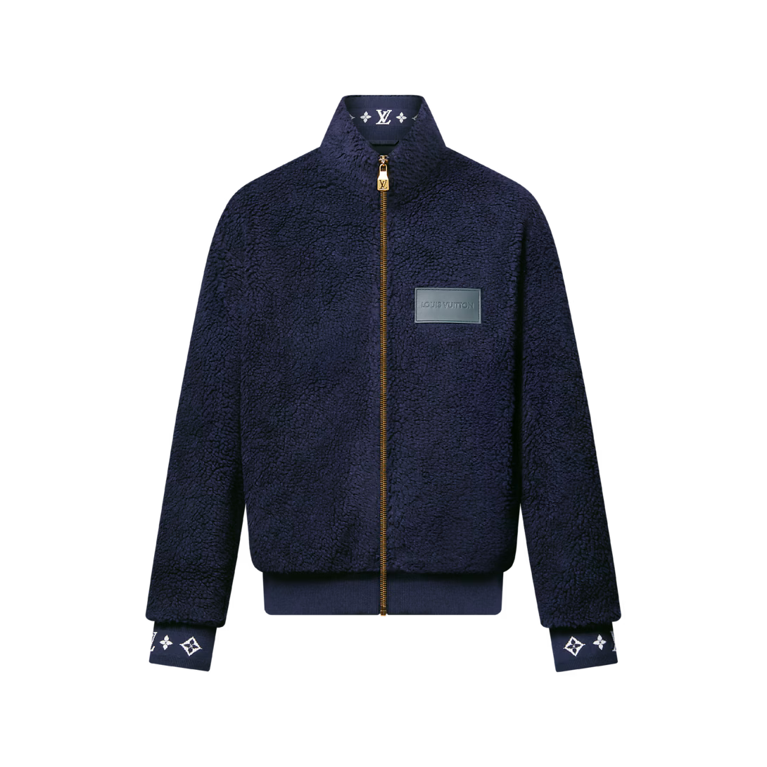 Leather Patch Fleece Blouson