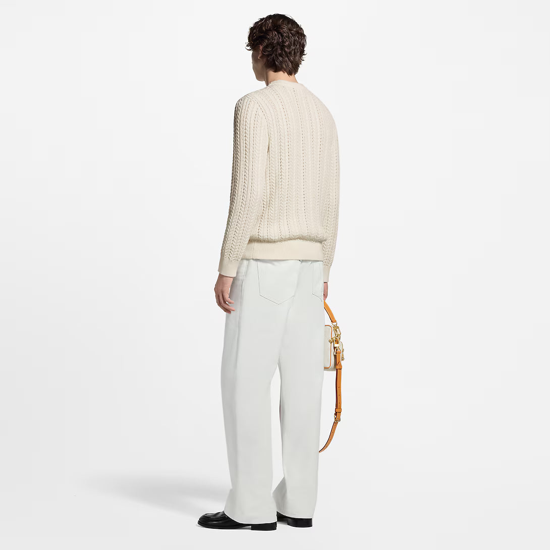Long-Sleeved Cable-Knit Crewneck