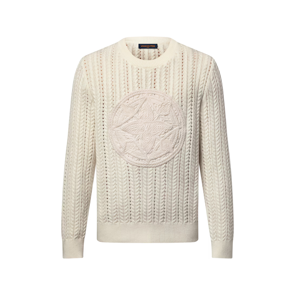 Long-Sleeved Cable-Knit Crewneck