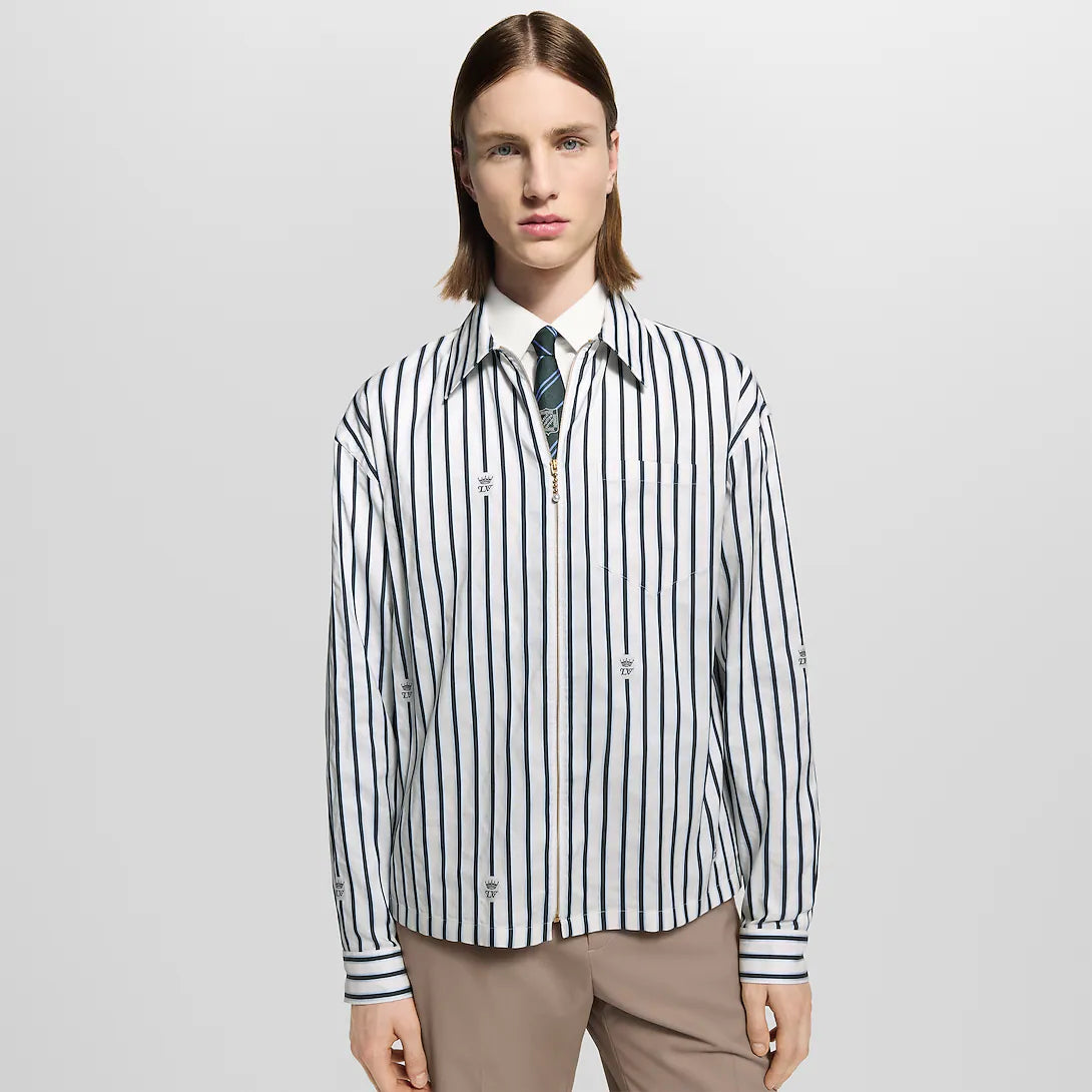 Long-Sleeved Zip-Up Shirt