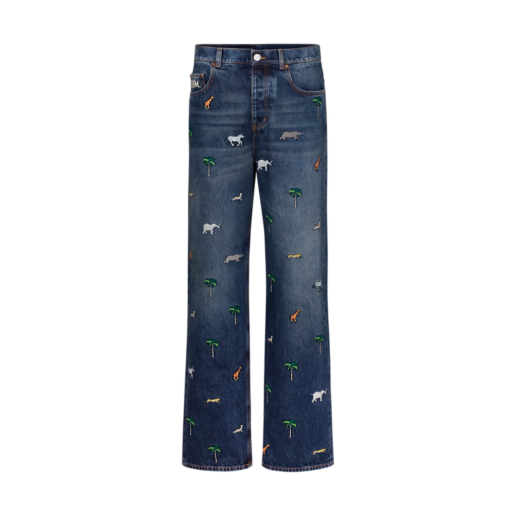 x The Darjeeling Limited Embroidered Long-Sleeved Denim Shirt