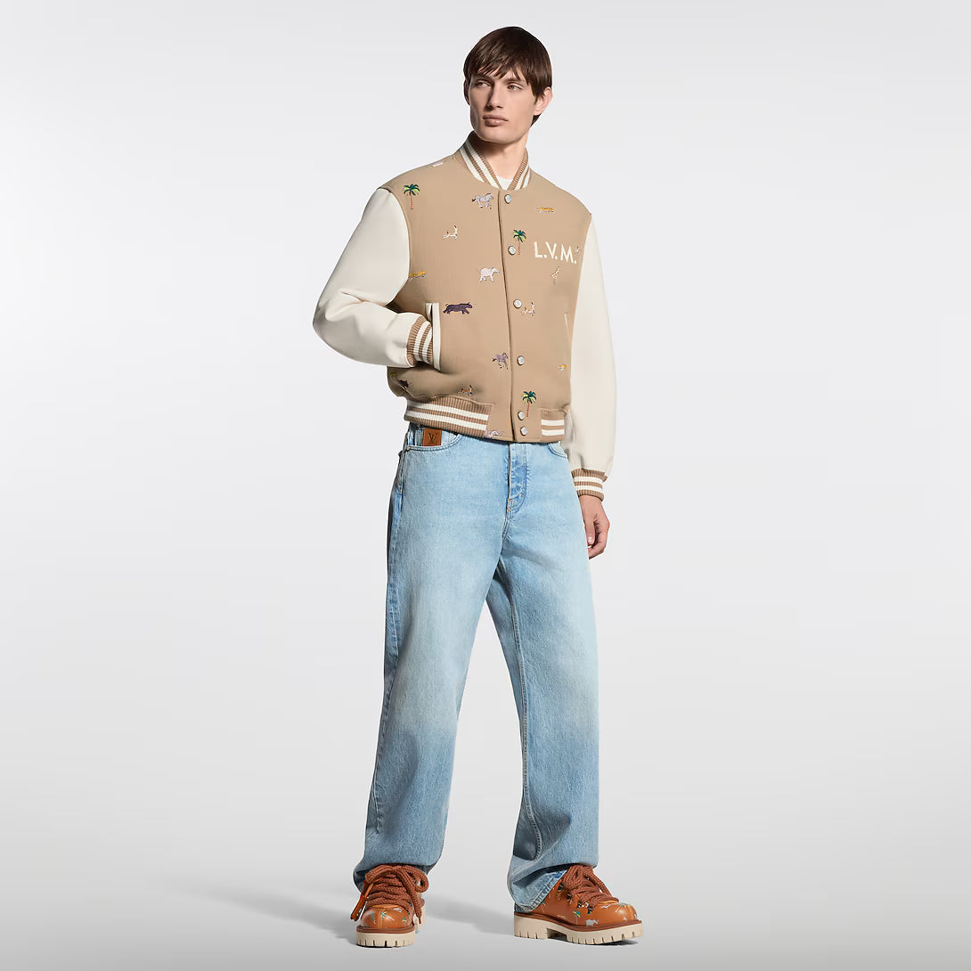 x The Darjeeling Limited Embroidered Varsity Blouson