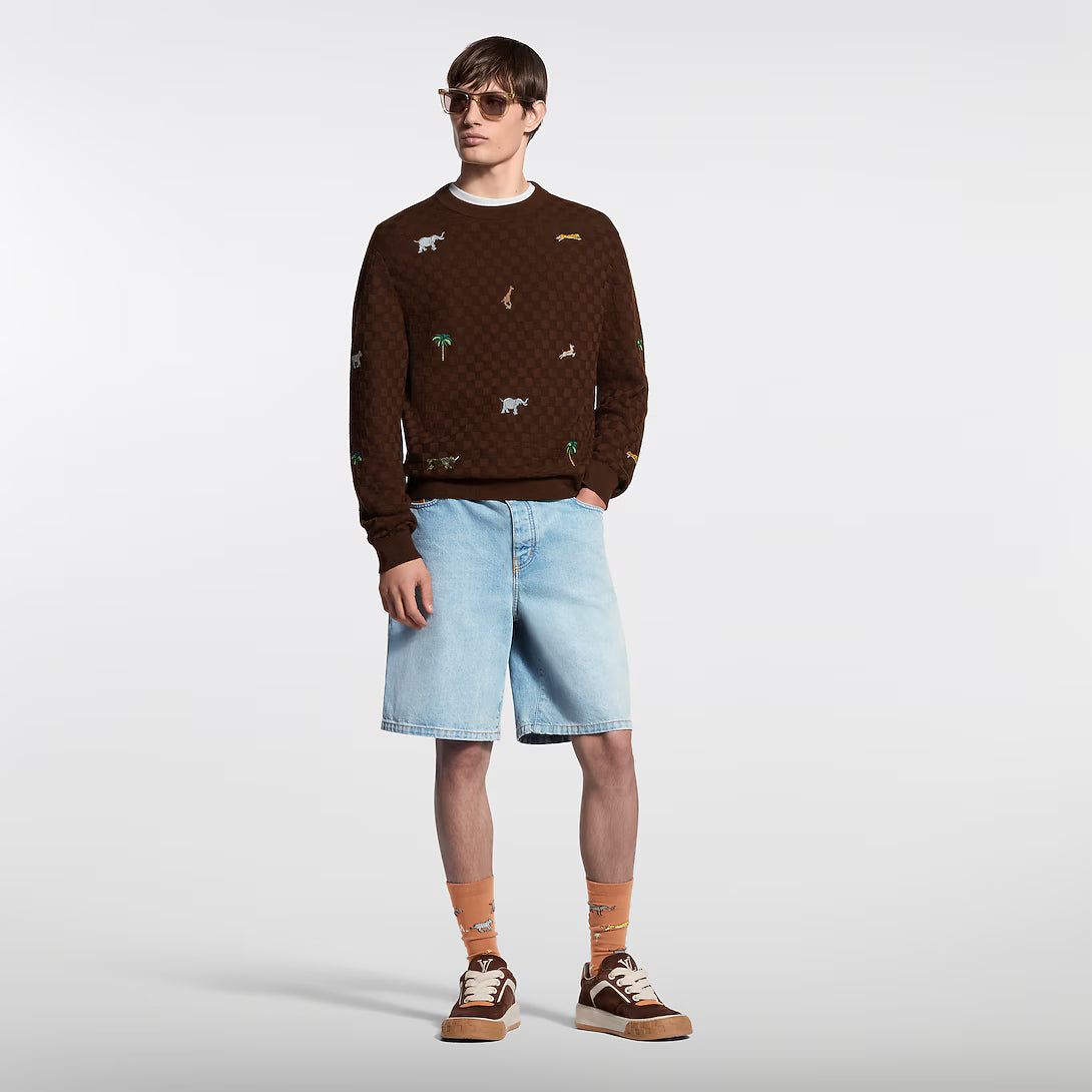 x The The Darjeeling Limited Embroidered Long-Sleeved Crewneck