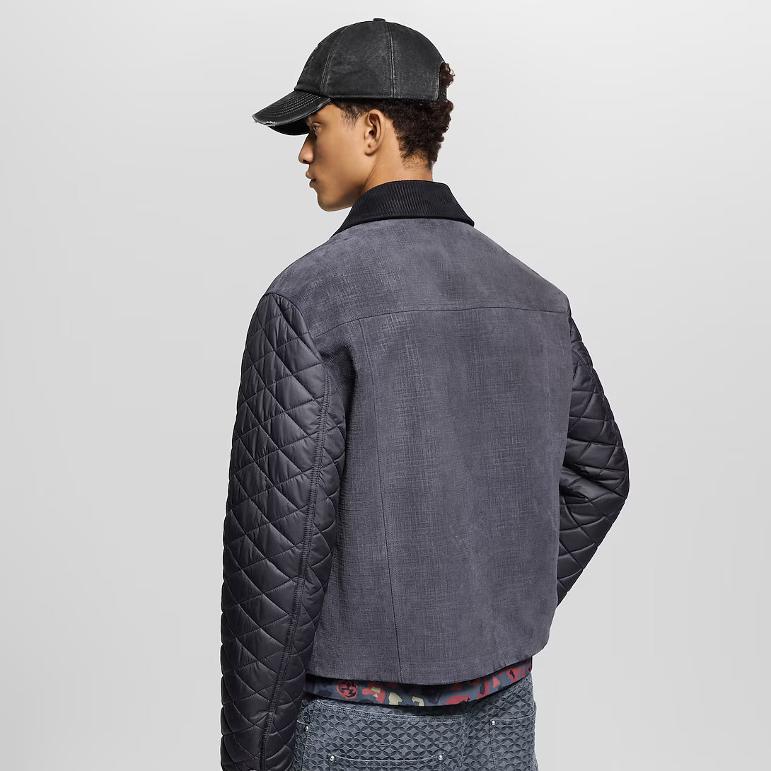 Mix Leather Workwear Blouson