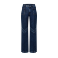 Monogram Accent Raw Denim Jeans