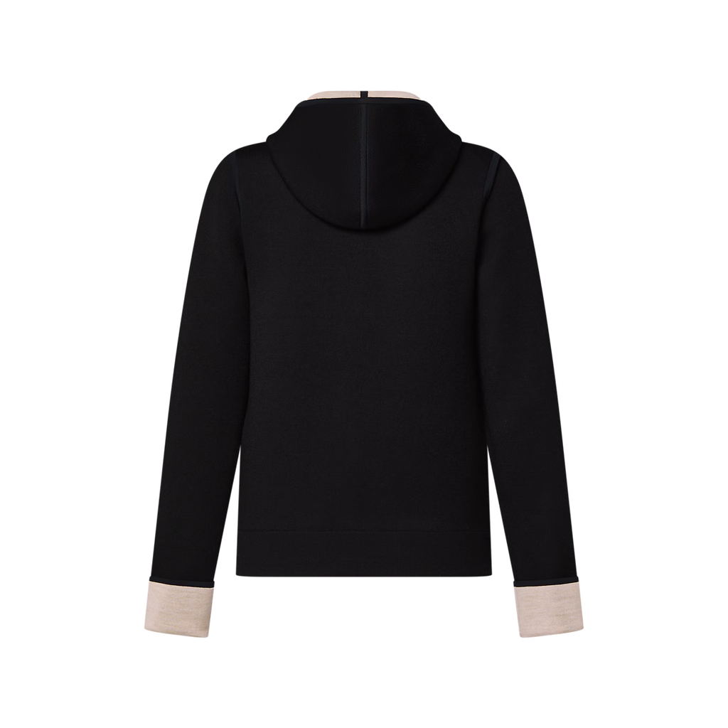 Monogram Accent Zip-Up Hoodie