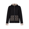 Monogram Accent Zip-Up Hoodie