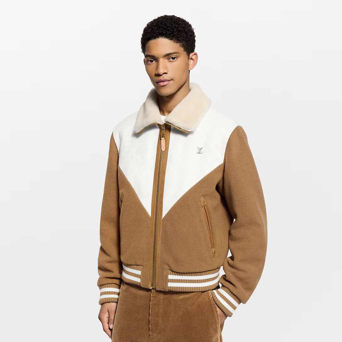 Monogram Blouson With Shearling Collar