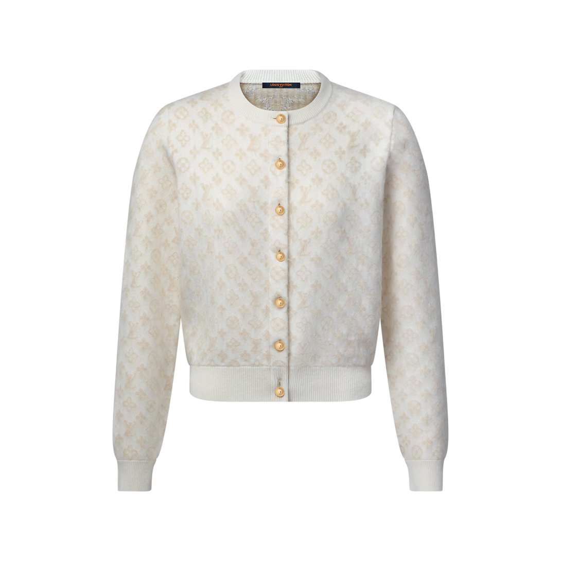 Monogram Brushed Knit Cardigan