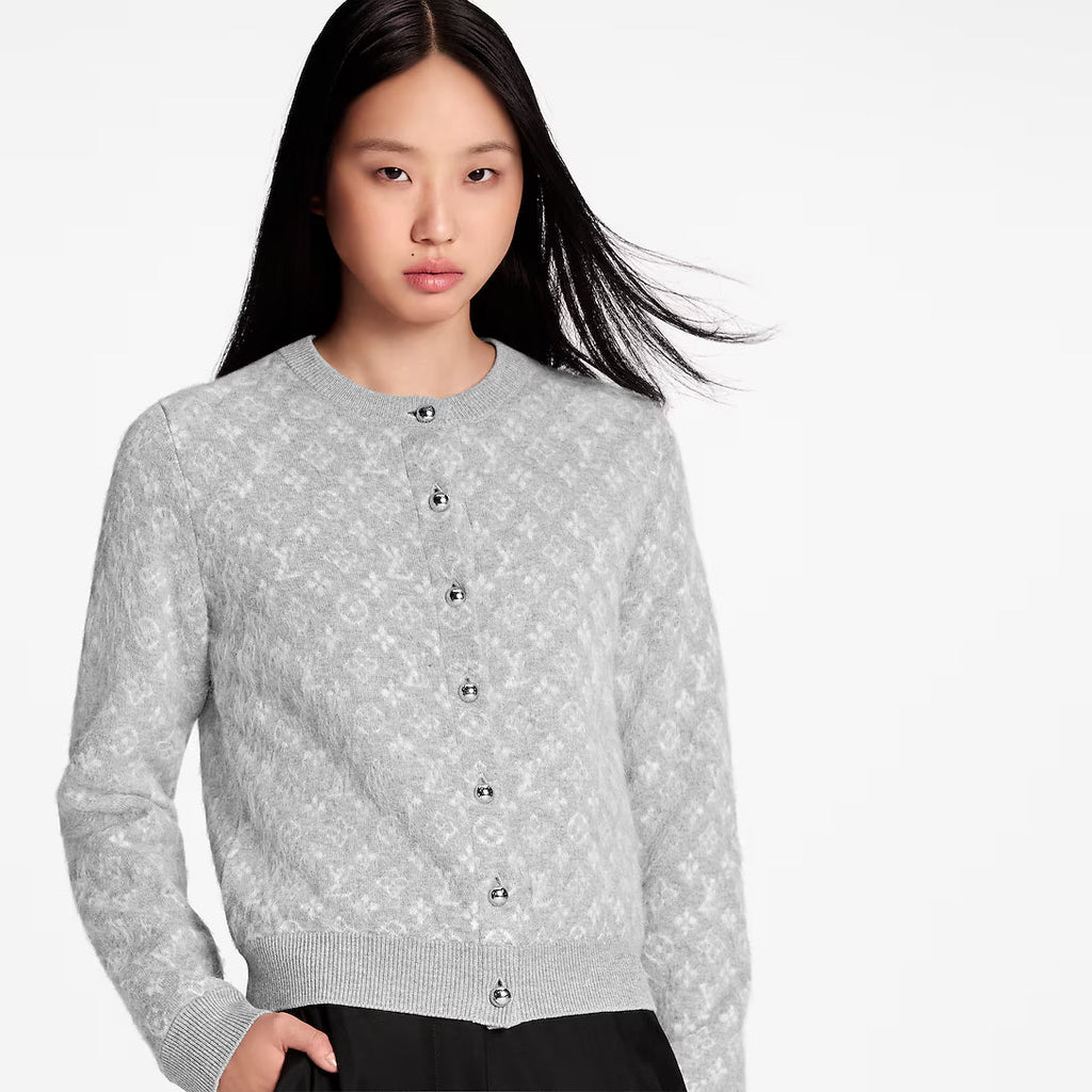 Monogram Brushed Knit Cardigan