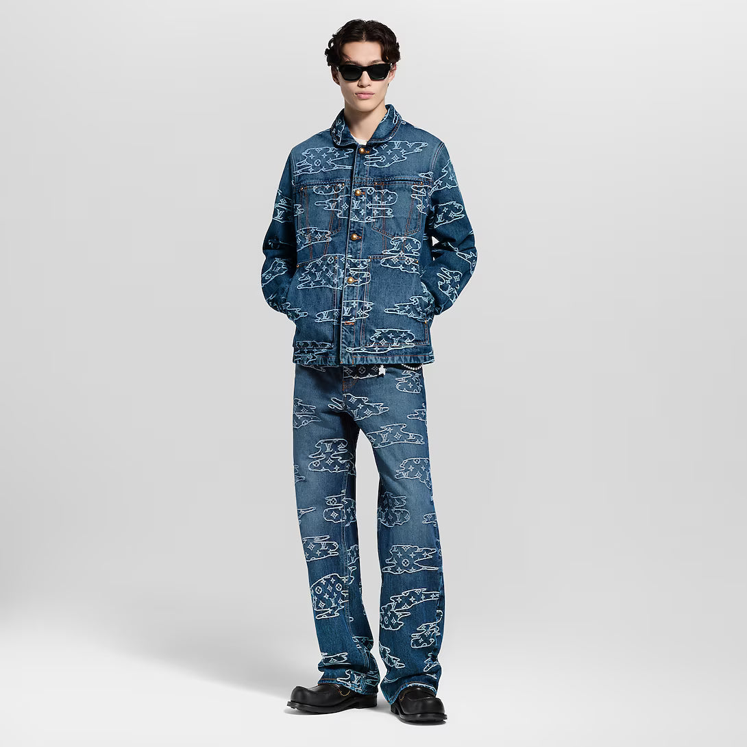 Monogram Denim Skate Pants