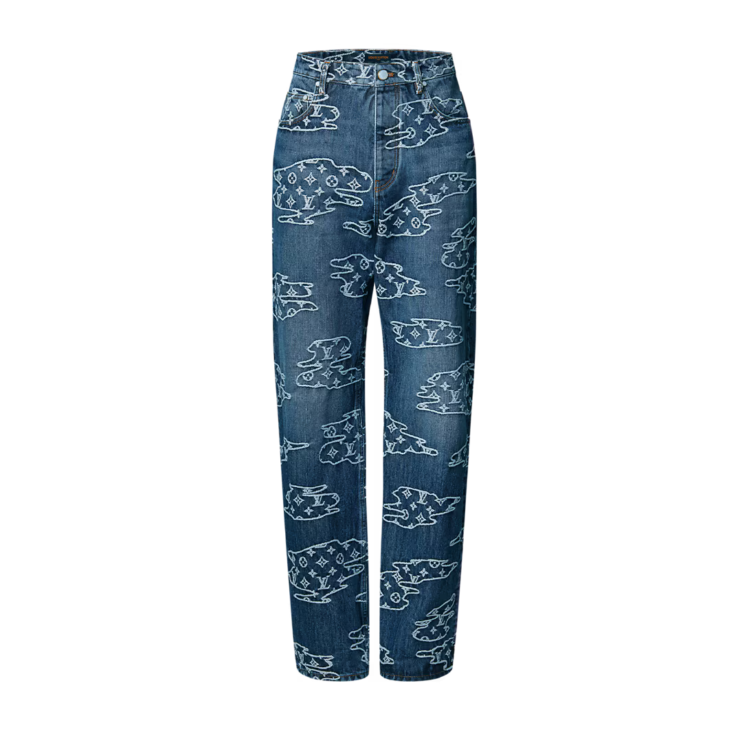 Monogram Denim Skate Pants