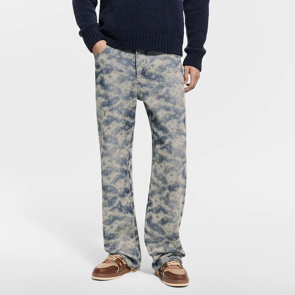 Monogram Denim Skate Pants
