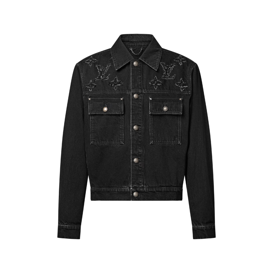Monogram Destroy Denim Trucker Jacket