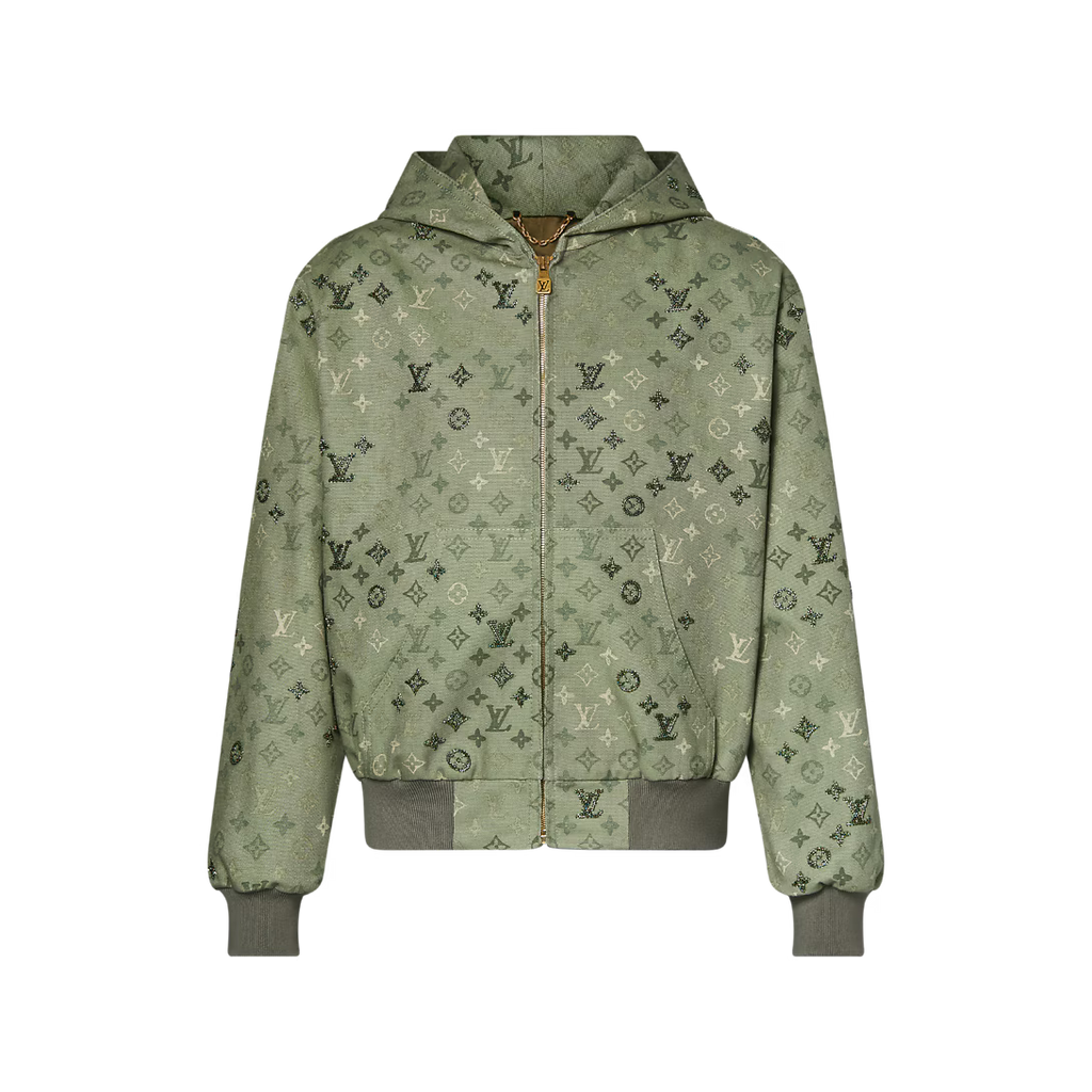 Monogram Embellished Hooded Blouson