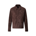 Monogram Embroidered Suede Overshirt
