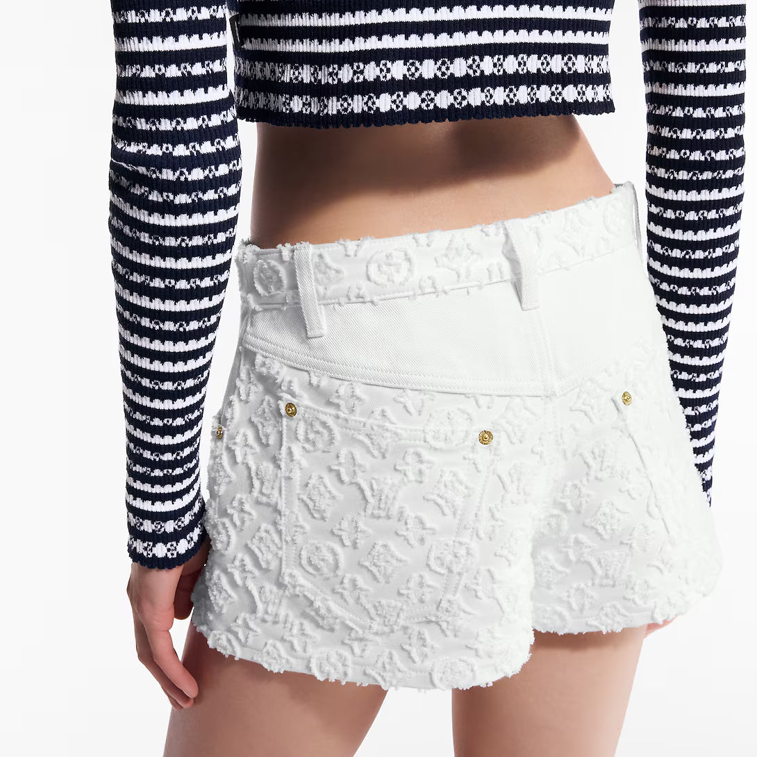 Monogram Fil Coupé Denim Shorts